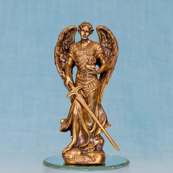 Estatua Arcangel Zadkiel resina bronce